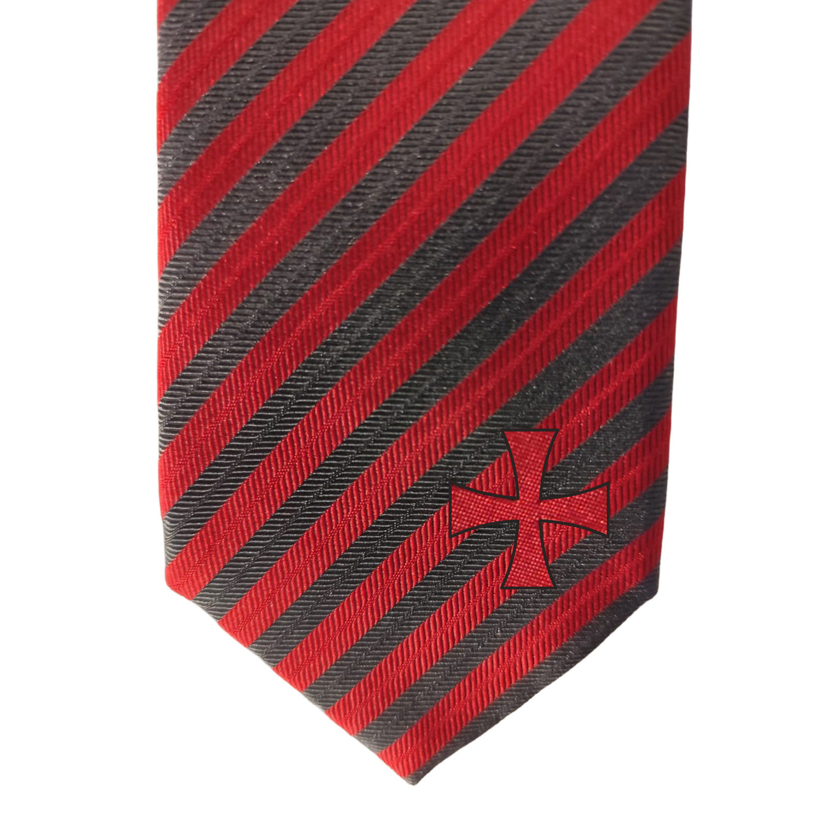 Seiden-Krawatten, Jacquard gewebt "Templerkreuz"